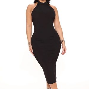 Midi Dress Black Size M